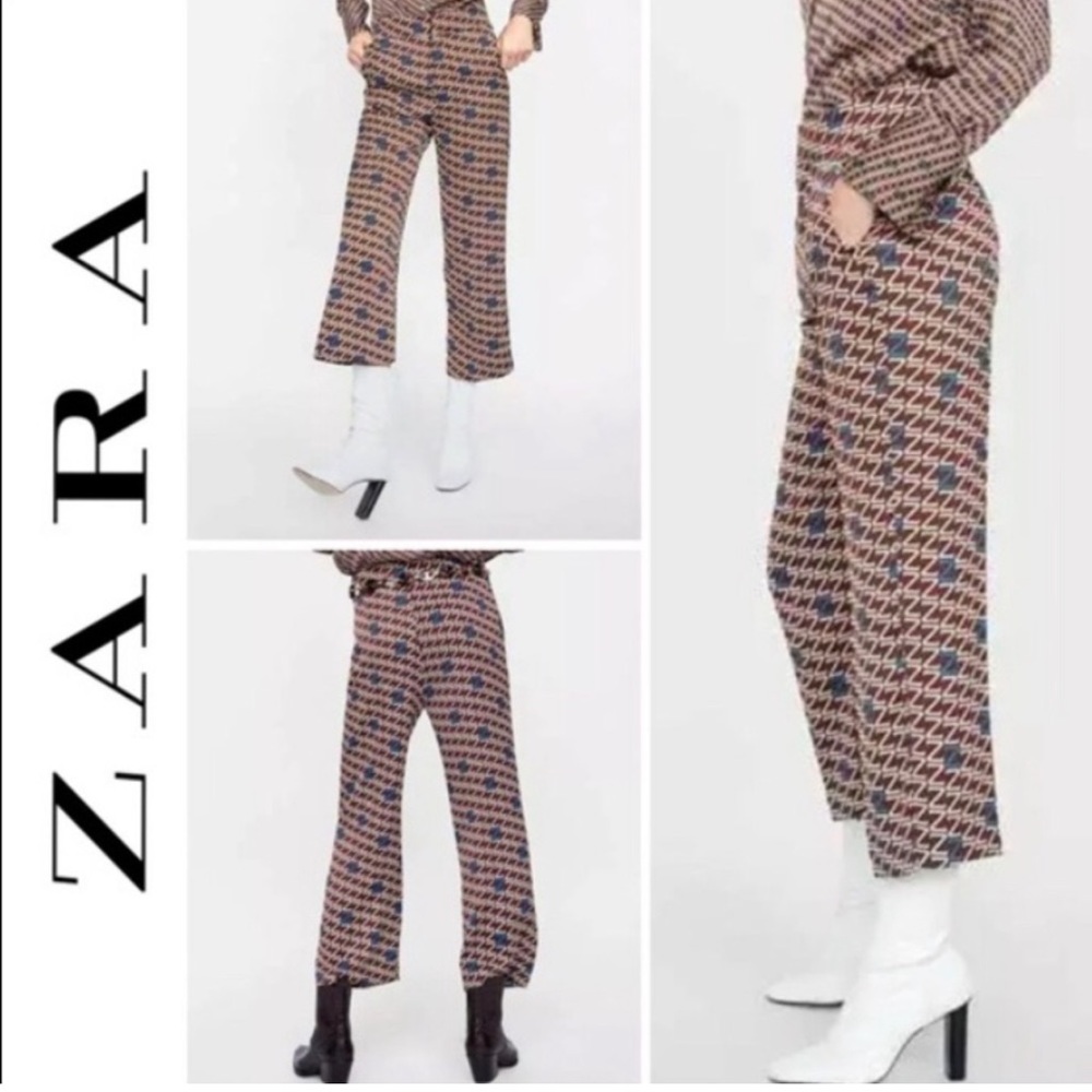 ZARA Z logo cropped pants M NWT